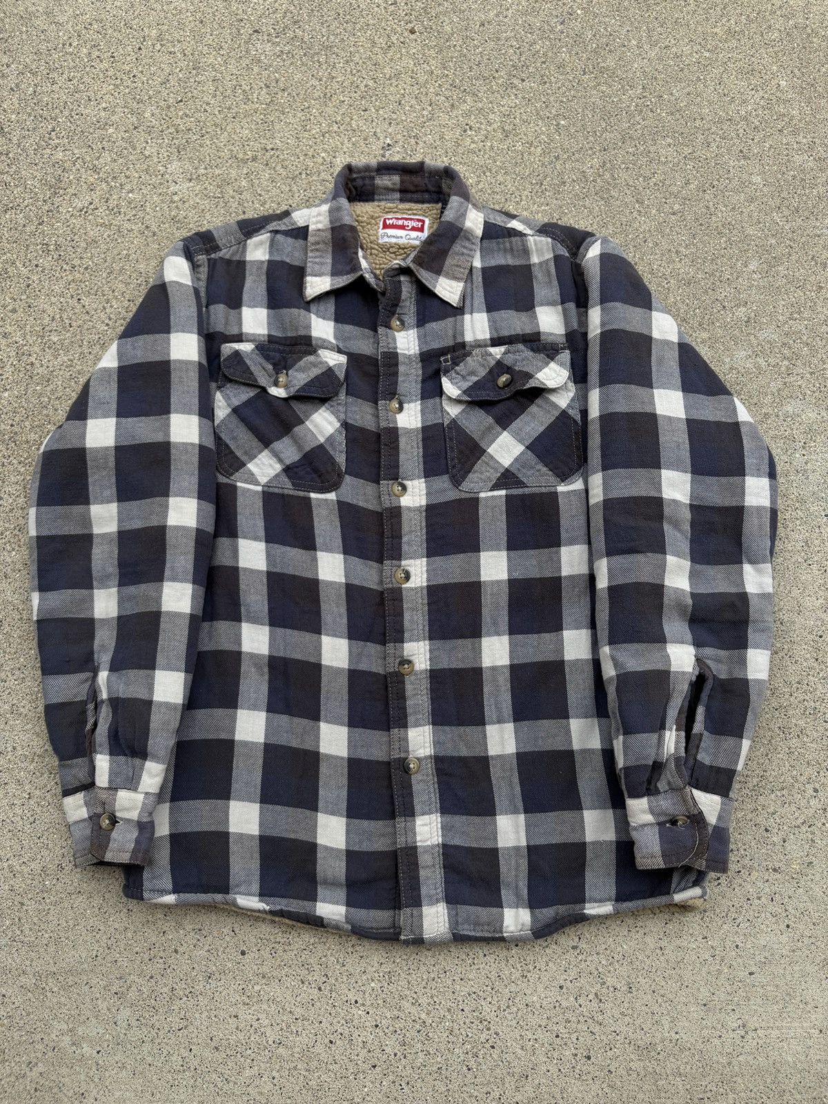 Billy Hill × Wrangler Vintage Wrangler Navy Sherpa Lined Flannel Jacket Size S Size US S / EU 44-46 / 1 - 1 Thumbnail