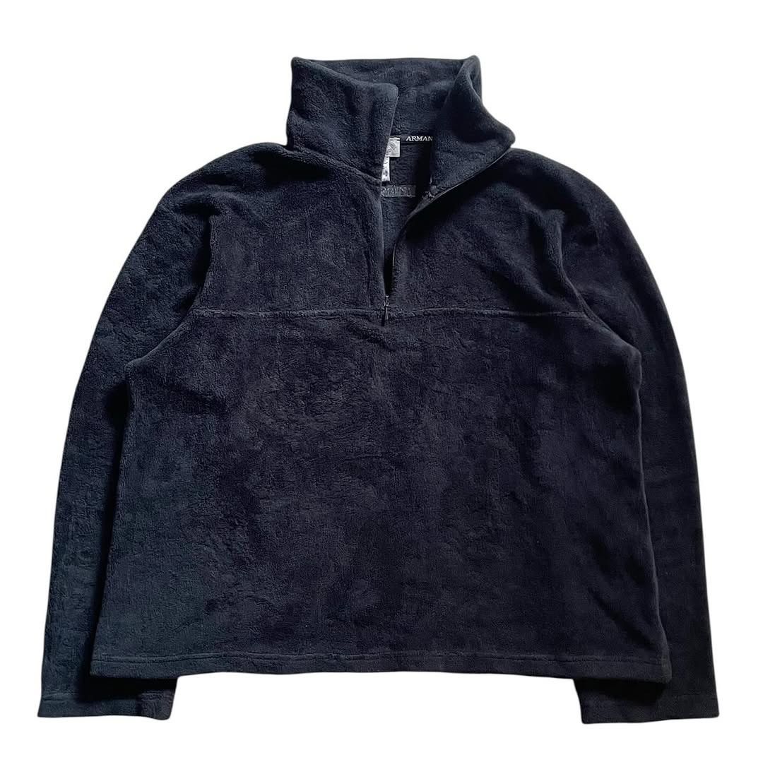 Giorgio Armani 90’s Armani Jeans Quarter-Zip Fleece Pullover (Boxyfit) Size US XS / EU 42 / 0 - 5 Thumbnail