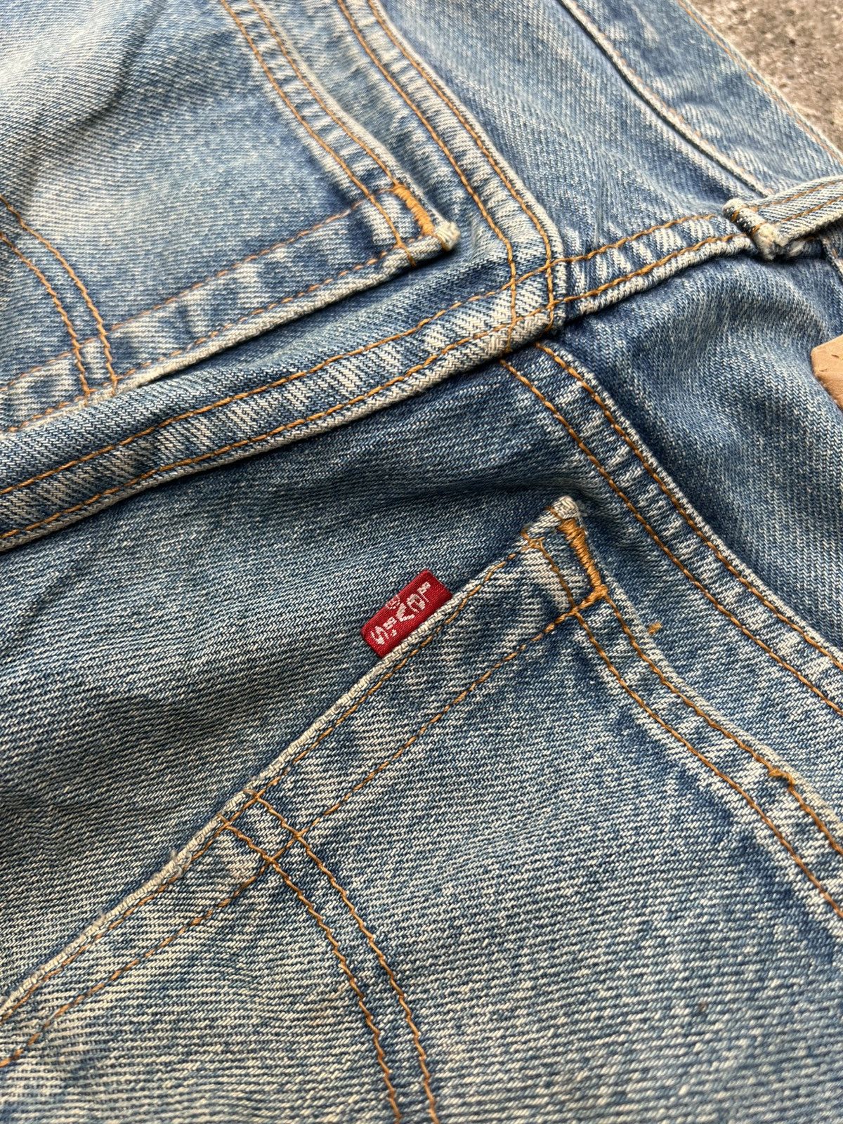 Levi's Vintage 80’s Levi’s 501 Distress Mud Wash Jean Very Rare Size US 31 - 22 Thumbnail
