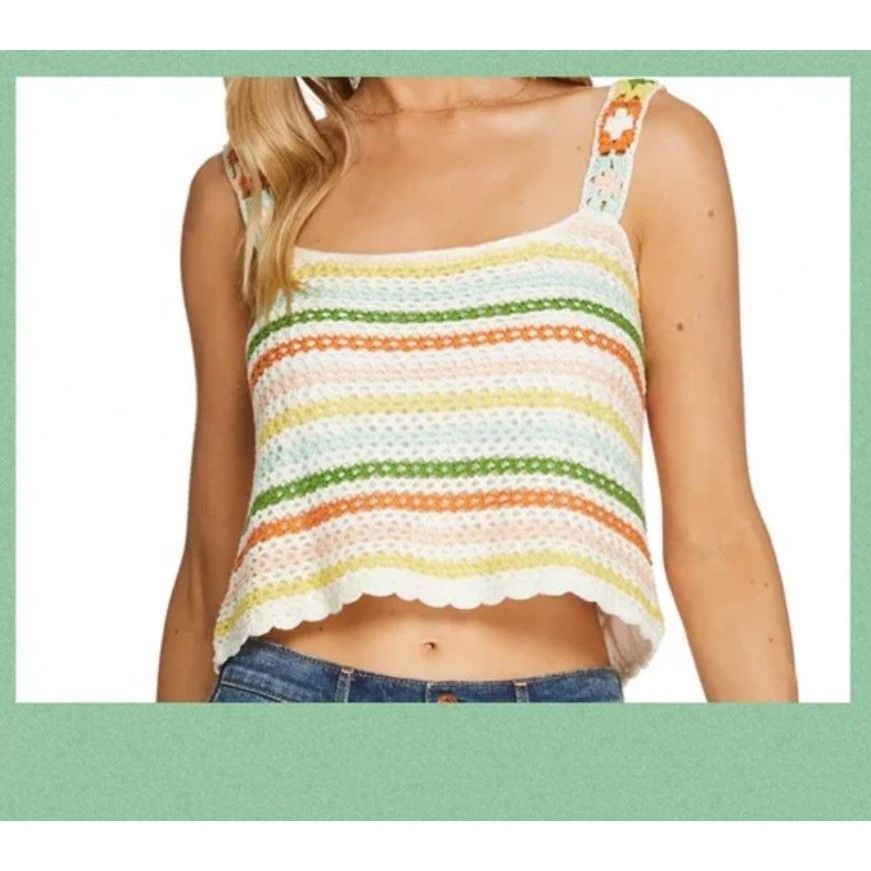 Jessica Simpson NWT Jessica Simpson Kerian Sweater Tank Crochet XS/S MSRP$69 Size XS / US 0-2 / IT 36-38 - 1 Thumbnail