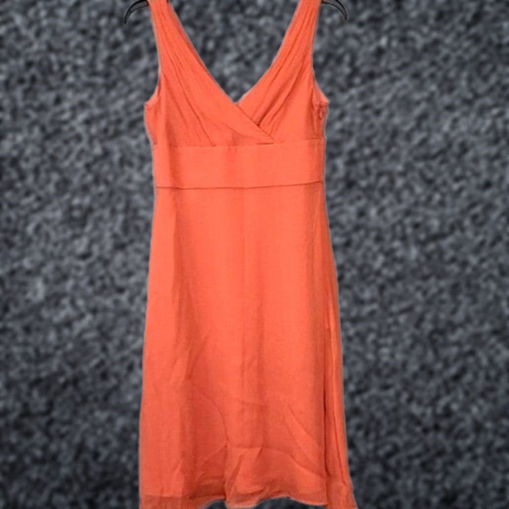 J.Crew J. Crew A Line Dress Womens Petite 8 Orange 100% Silk Sleeveless Fairy Size M / US 6-8 / IT 42-44 - 1 Thumbnail