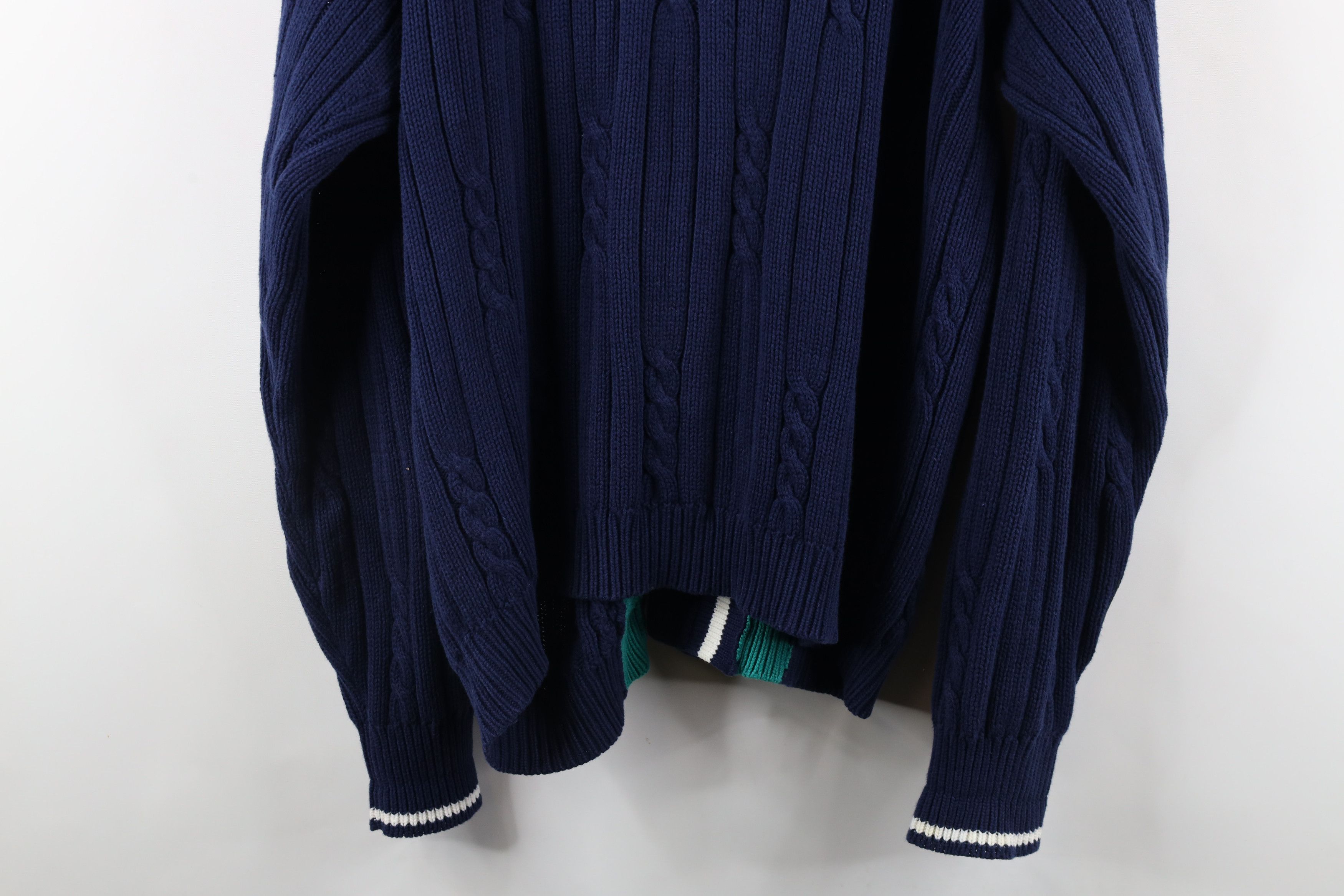 Vintage Vintage 90s Streetwear Framed Cable Knit Cardigan Sweater Size US M / EU 48-50 / 2 - 11 Thumbnail