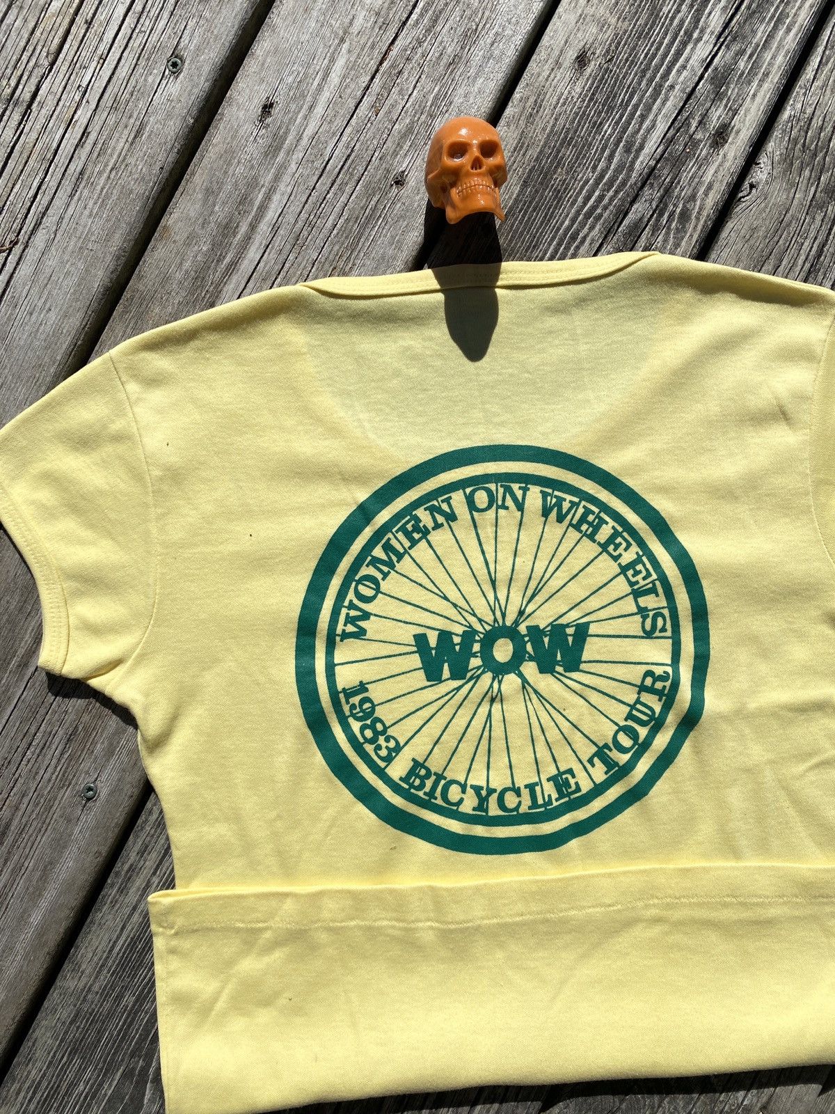 Vintage 80s Women on Wheels biking art shirt sz XL Size XL / US 12-14 / IT 48-50 - 2 Thumbnail