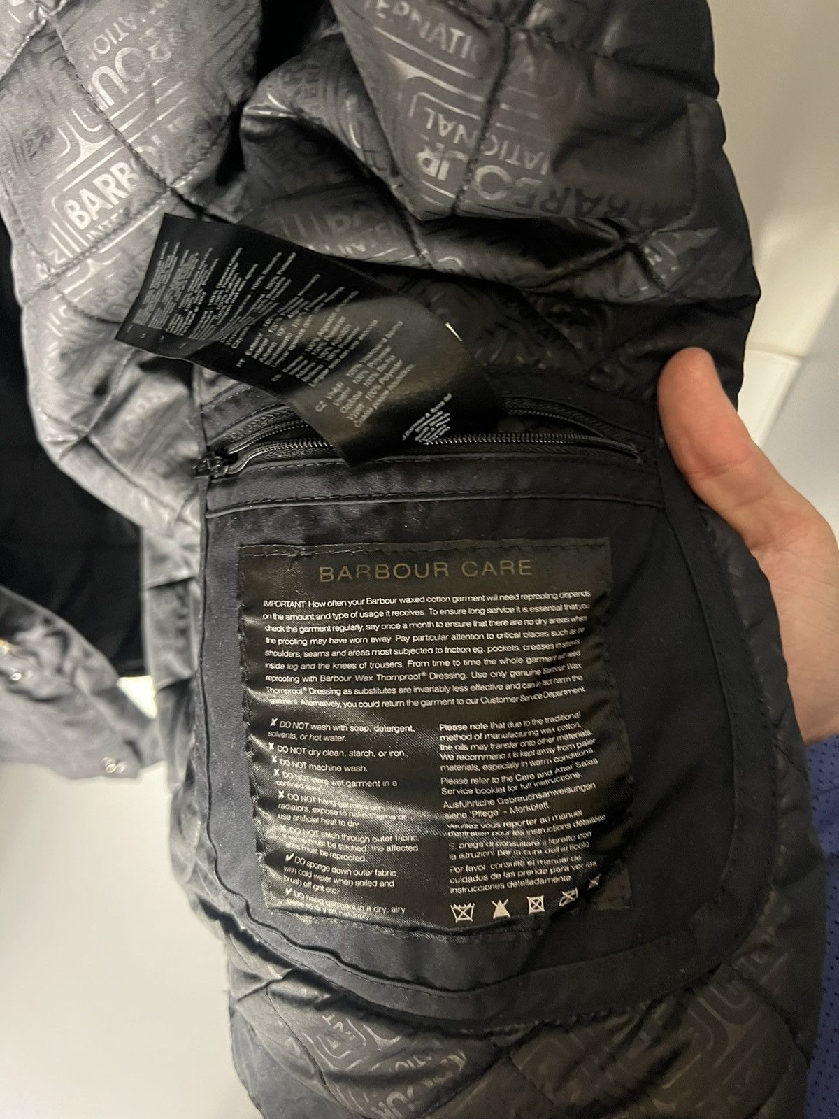 Barbour × Vintage VERY RARE BARBOUR INTERNATIONAL WAXED MOTORCYCLE JACKET 90s Size US XXL / EU 58 / 5 - 6 Thumbnail