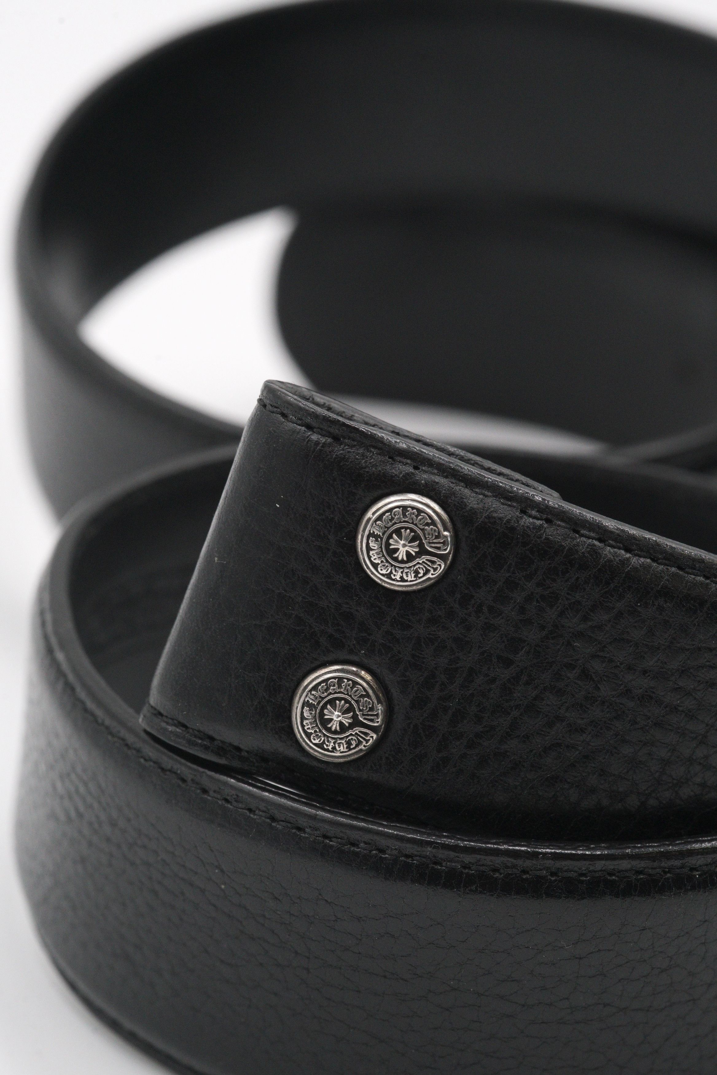 Chrome Hearts Chrome Hearts Black Leather Belt - 34 Size 34 - 2 Thumbnail