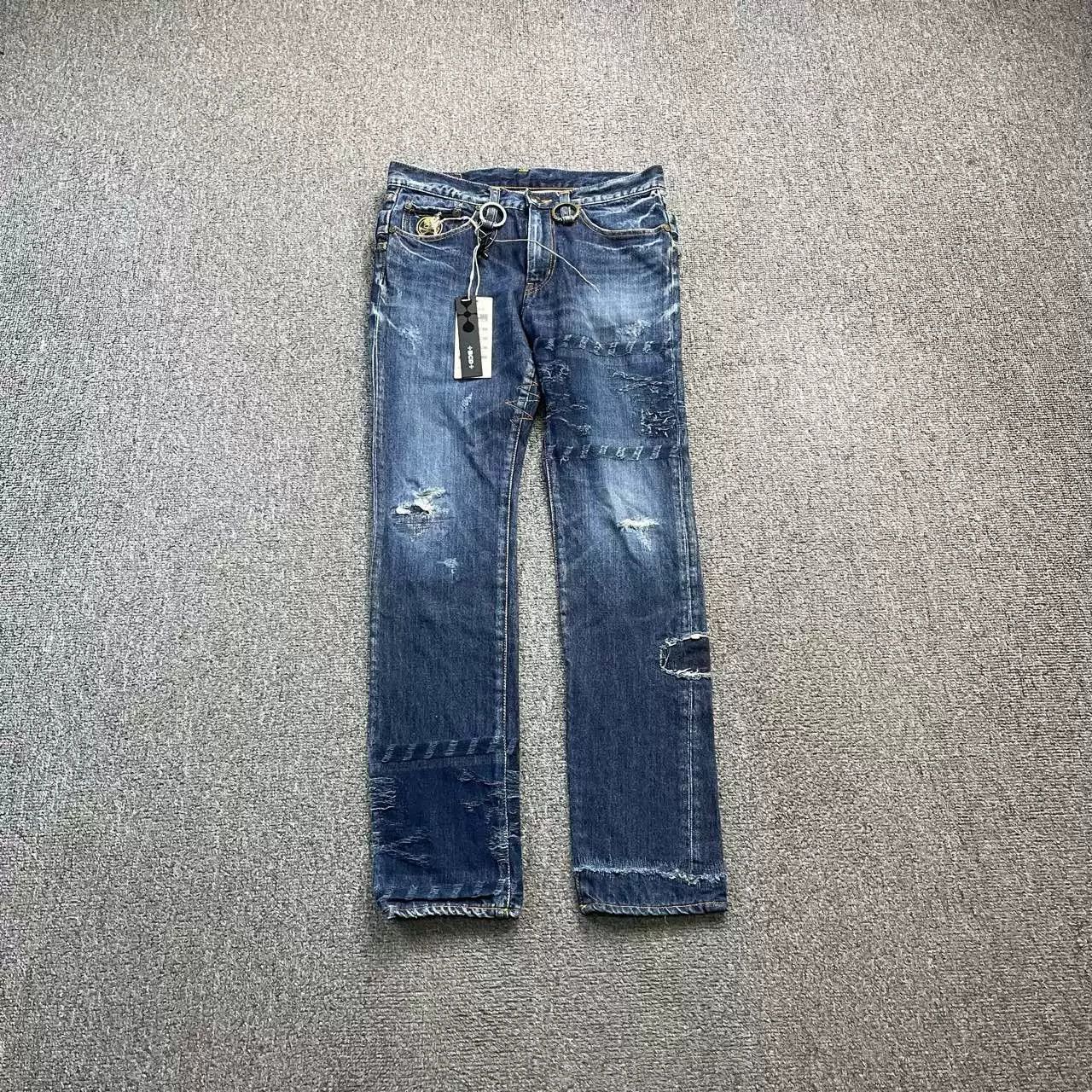 Mastermind Japan mastermind Japan Blue Washed Skull Jeans Size US 26 / EU 42 - 1 Thumbnail