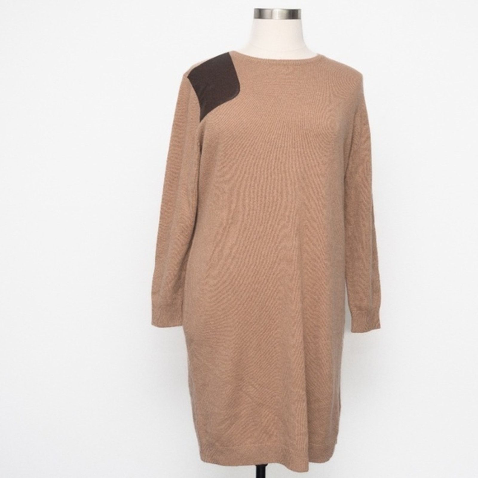 Lauren Ralph Lauren Lauren Ralph Lauren. Faux-Leather-Trim Wool-Cashmere Dress. Size XXL / US 16-18 / IT 52-54 - 1 Thumbnail
