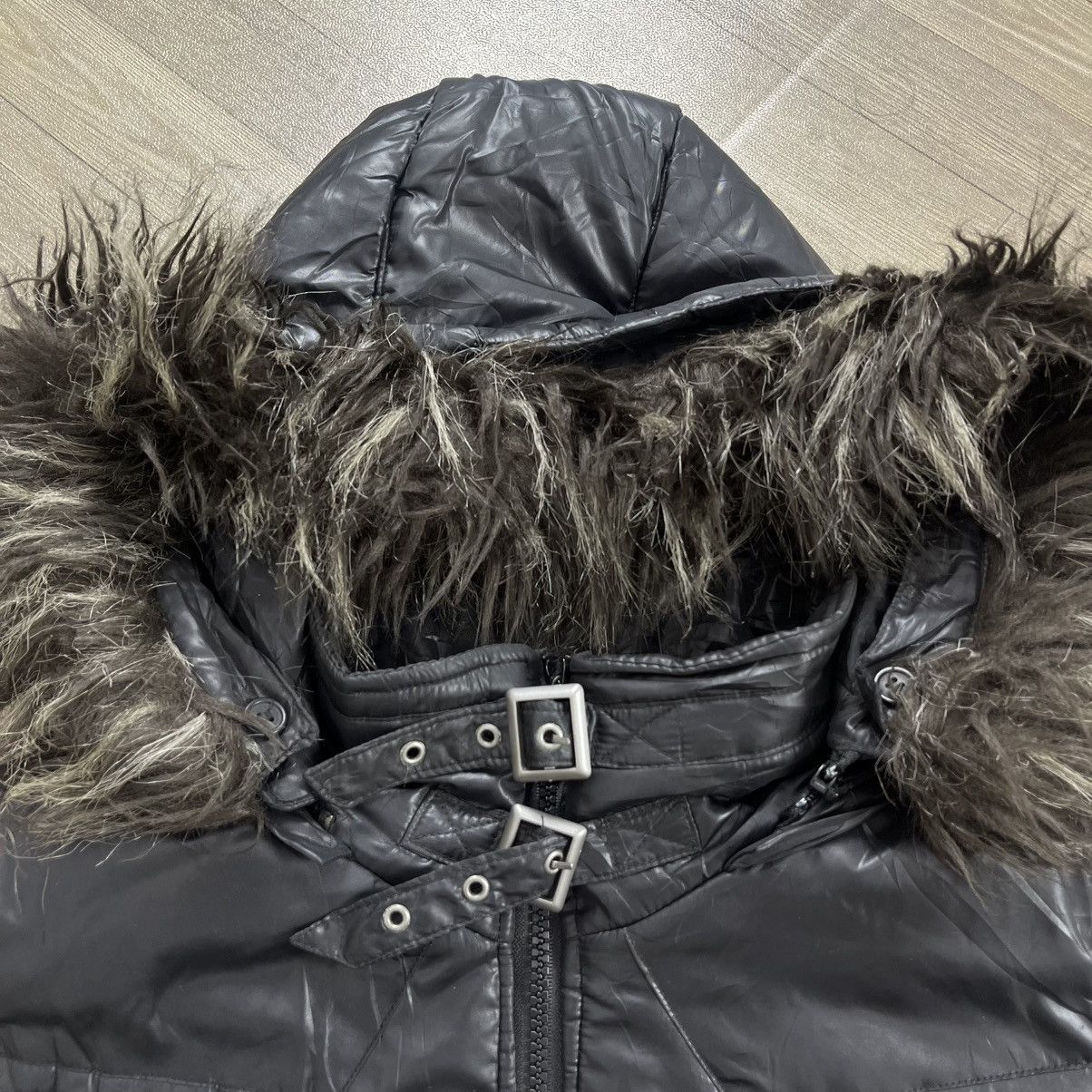 14th Addiction 2000s Mossimo IfSixWasNine Kmrii Gothic Lgb Fur Down Jacket Size US L / EU 52-54 / 3 - 8 Thumbnail