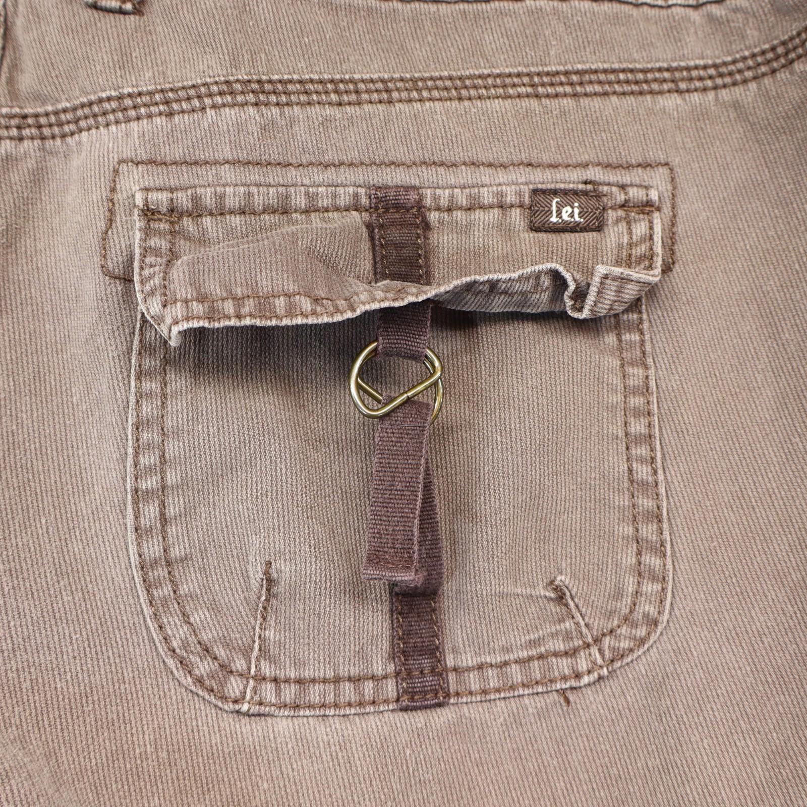 L.E.I. Vtg Cargo Short Girls 15 Brown Cotton L.E.I "Ashley Trouble" Size 24" / US 00 / IT 34 - 7 Thumbnail