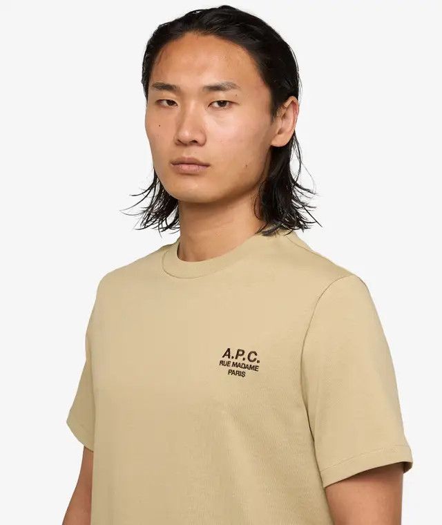 A.P.C. o1mle1125 Standard Rue Madame T-Shirt in Beige Size US S / EU 44-46 / 1 - 3 Thumbnail
