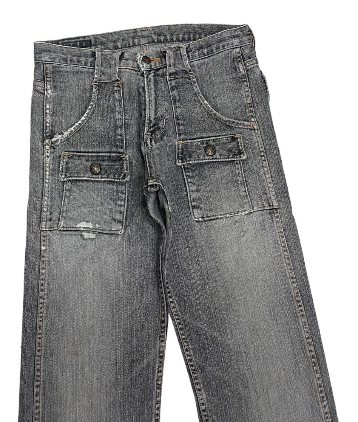 If Six Was Nine 🔥GL HEART DENIM BUSH PANTS DISTRESSED DENIM Size US 28 / EU 44 - 4 Thumbnail