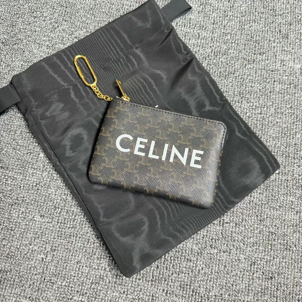 Celine Celine Triomphe Monogram Coin Purse Size ONE SIZE - 1 Thumbnail