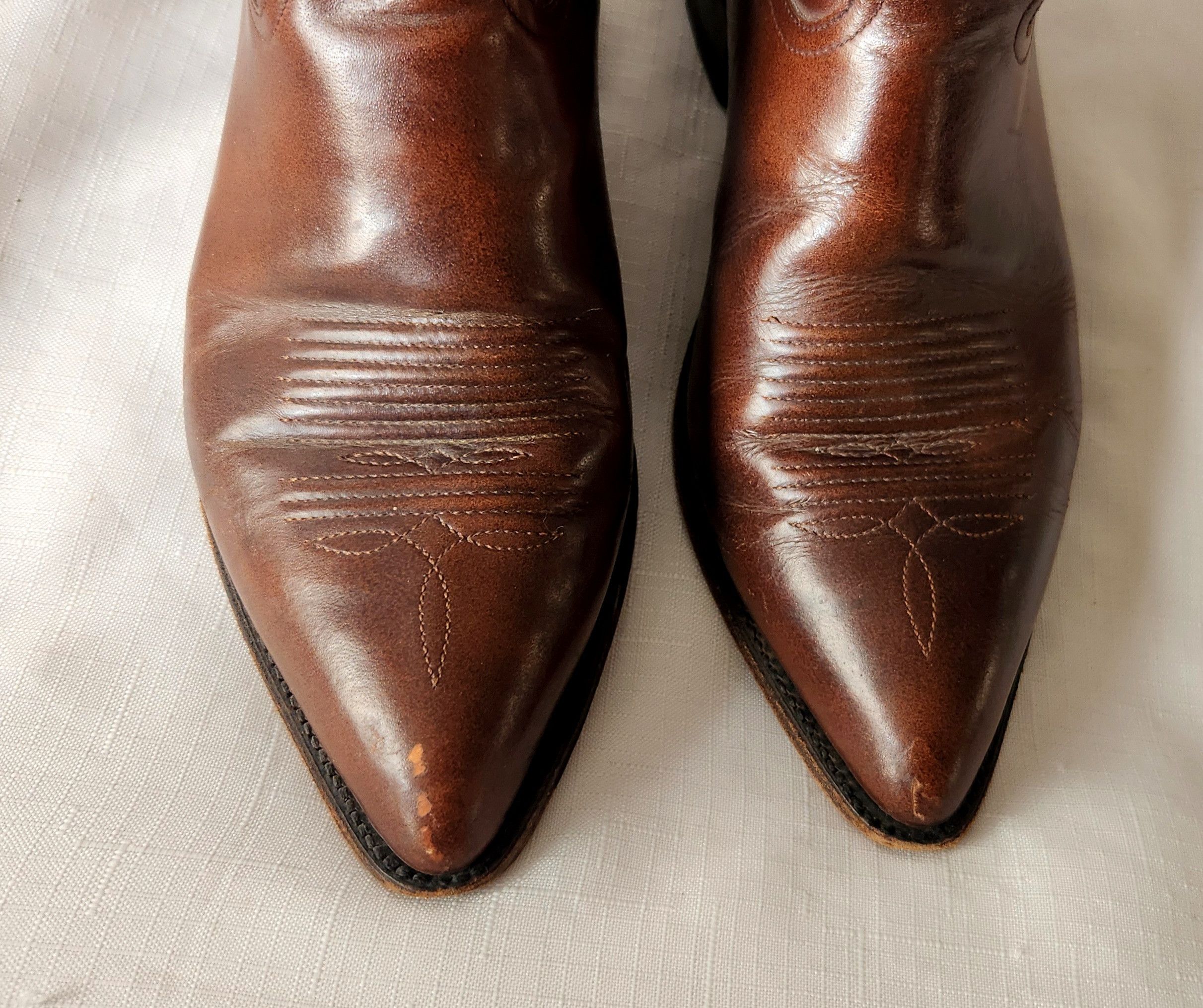 Tony Lama Tony Lama Boots Mens Size 8 EE Brown Leather Western Cowboy Size US 8.5 / EU 41-42 - 18 Thumbnail