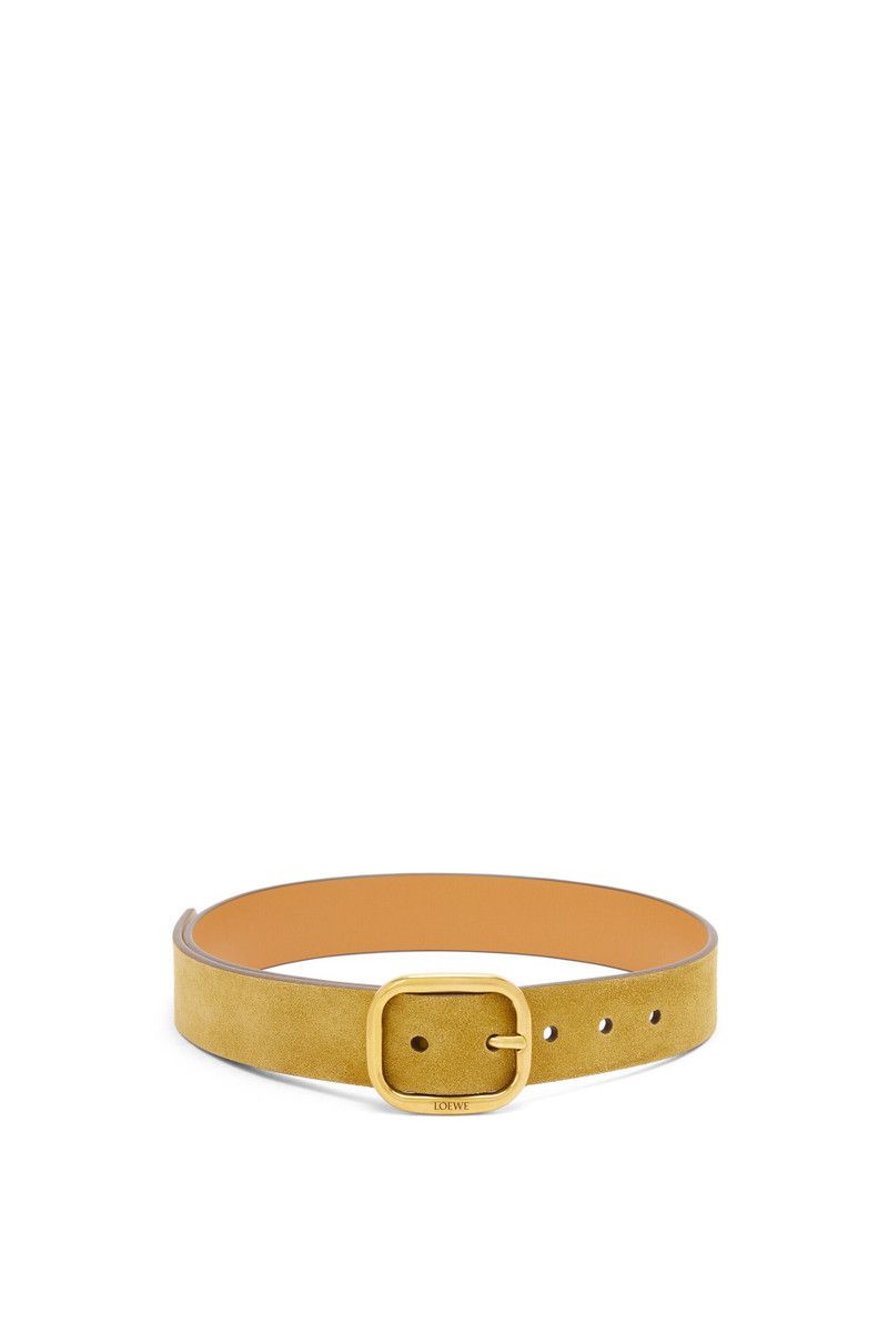 Loewe o1in1g0426 Size: 3.5 cm / Rounded Soft Belt in Suede Gold Size ONE SIZE - 1 Thumbnail