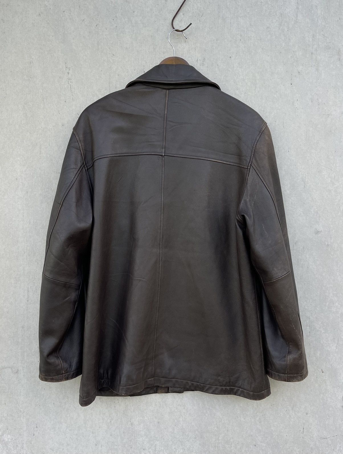 Japanese Brand Vintage Bay Leaf Sheepskin Leather Coat/Jacket Size US L / EU 52-54 / 3 - 5 Thumbnail