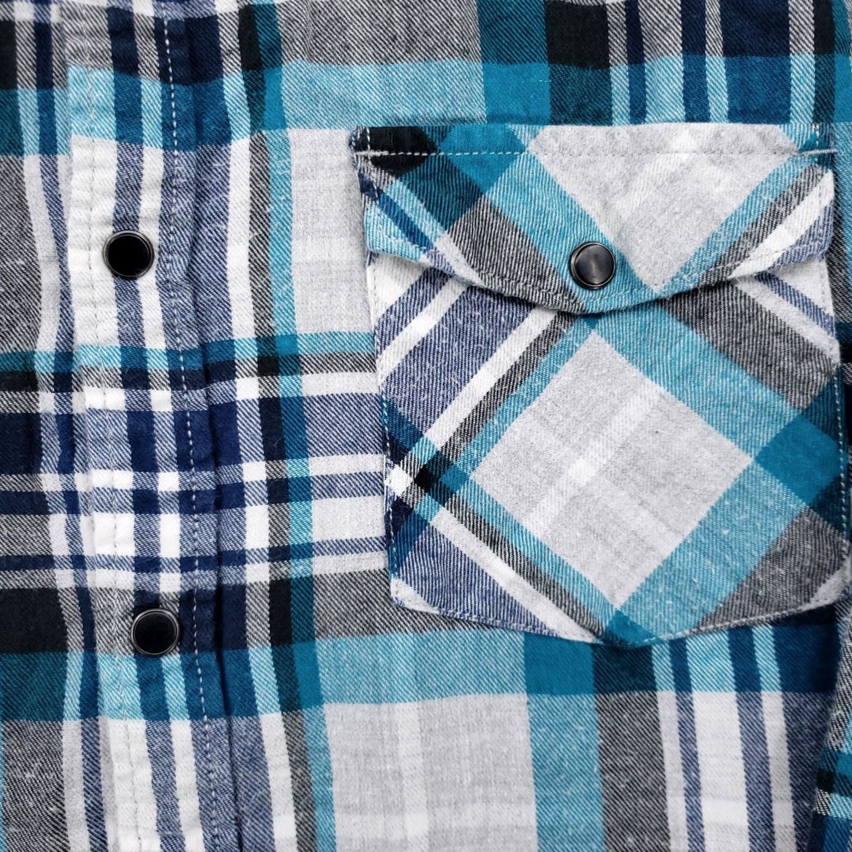 Express Express Mens XL Blue Plaid Button-Up Shirt Long Sleeves Casual Cotton Pockets Size US XL / EU 56 / 4 - 7 Thumbnail