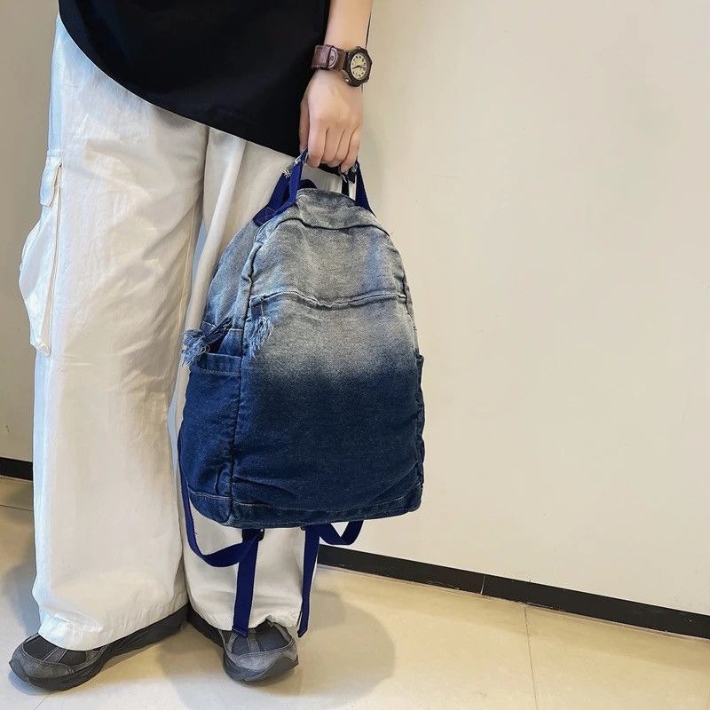 Japanese Brand Denim Backpack Size ONE SIZE - 3 Thumbnail