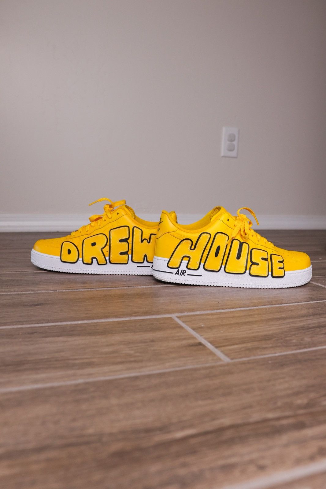 Drew House × Nike Drew House Nike Air Force One - Yellow Size US 9.5 / EU 42-43 - 3 Thumbnail
