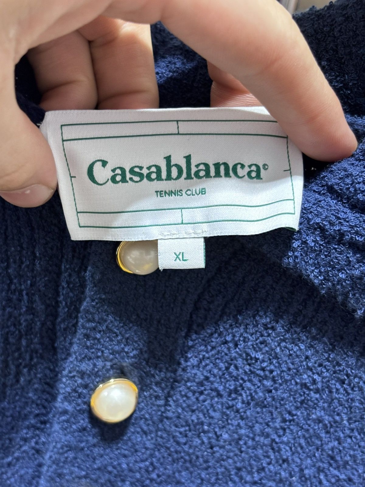 Casablanca Casablanca Ribbed Boucle Polo Shirt Size US XL / EU 56 / 4 - 4 Thumbnail