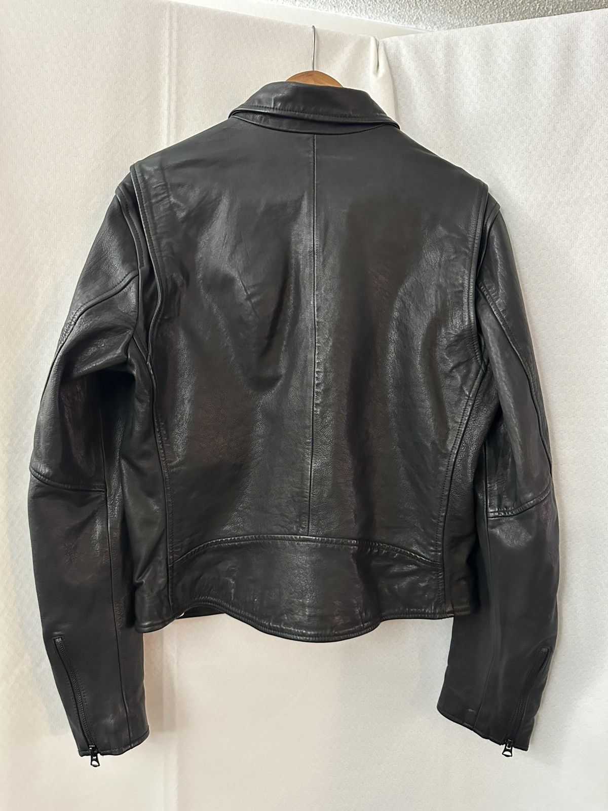 Levi's Black Cow Leather Biker Jacket Size US M / EU 48-50 / 2 - 4 Thumbnail