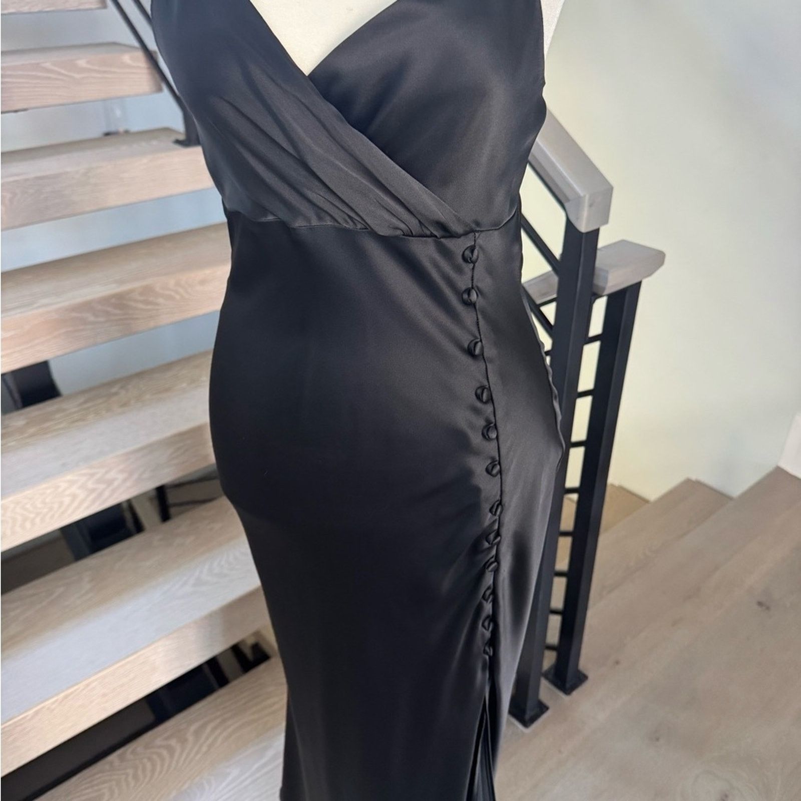 Zara New Zara Chic Black Maxi Dress with Button Detail size XS Size XS / US 0-2 / IT 36-38 - 13 Thumbnail