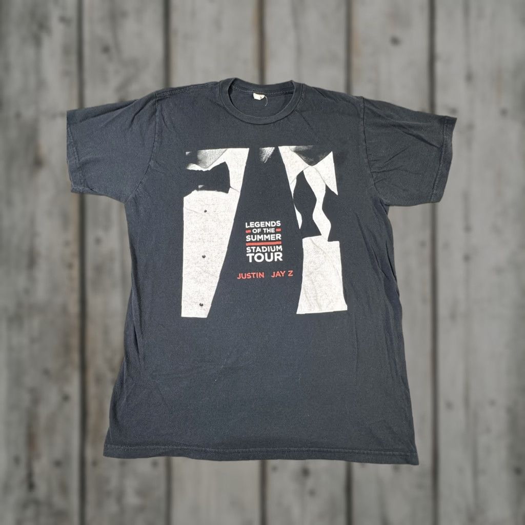 Vintage Legends Summer Stadium Tour Shirt Mens Large Black Justin Jay Z Concert 2013 VTG Size US L / EU 52-54 / 3 - 1 Thumbnail