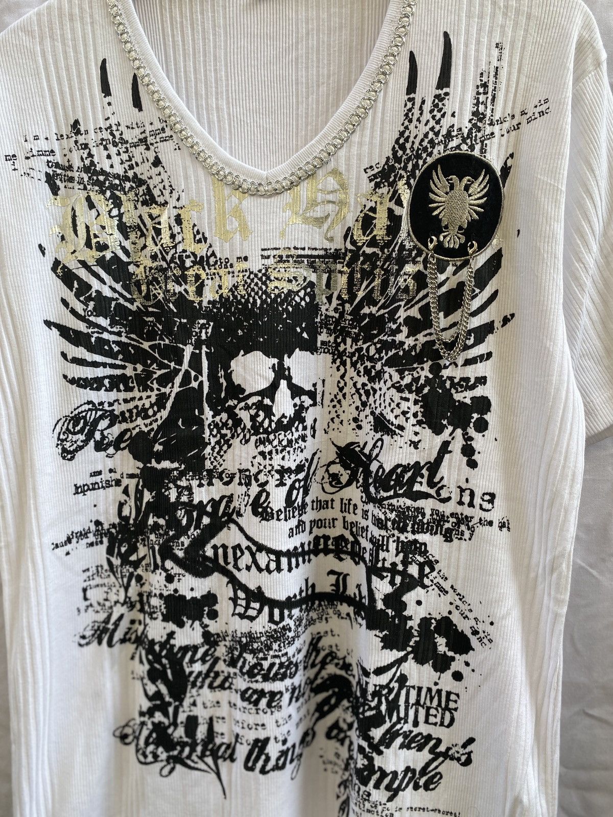 Hysteric Glamour × If Six Was Nine × Japanese Brand Batsu Studio Skull Poem Chain tshirt Size US L / EU 52-54 / 3 - 3 Thumbnail