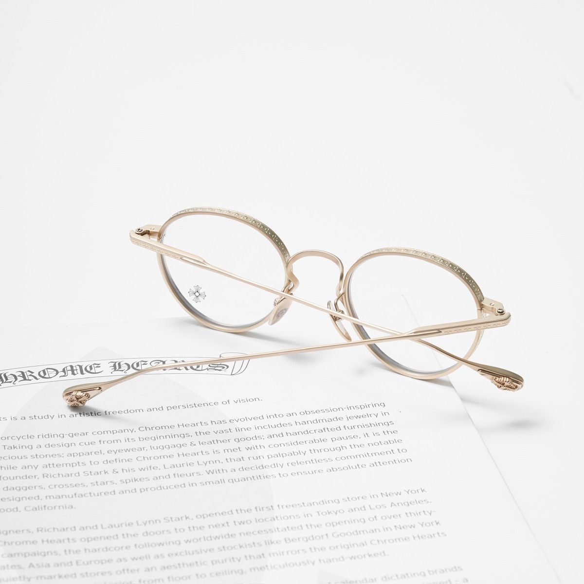 Chrome Hearts CHROME HEARTS THICK GOLD PLATED/MATTE GOLD PLATED GLASSES Size ONE SIZE - 7 Thumbnail