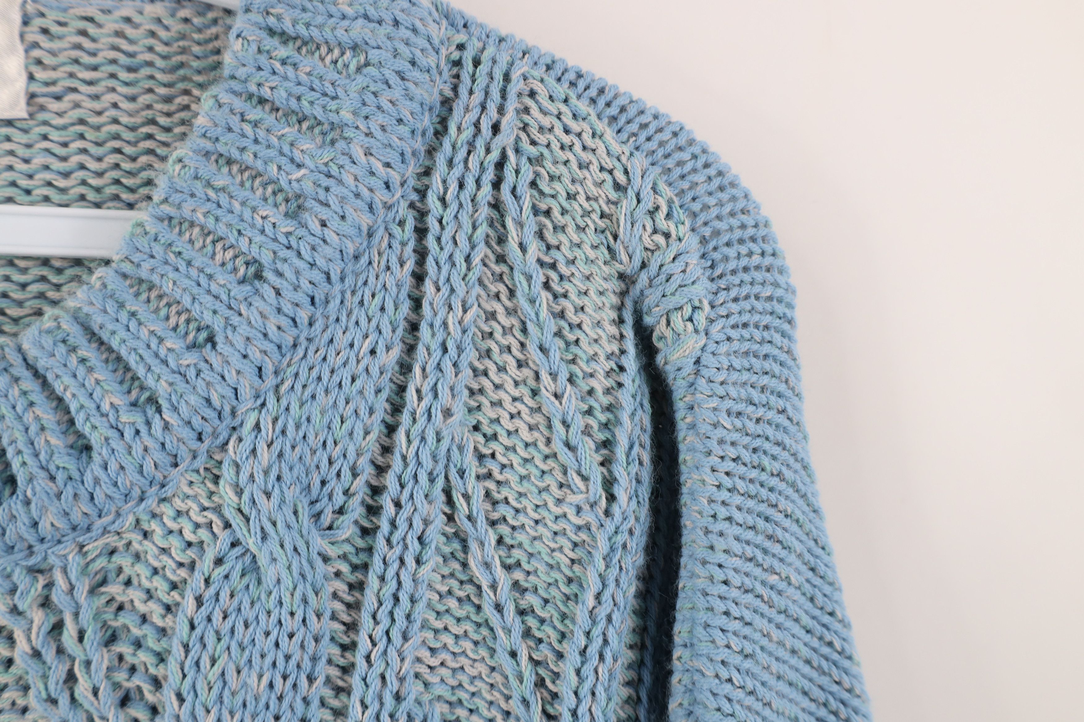 Vintage Vintage 70s Streetwear Cable Knit Fisherman Crewneck Sweater Size US L / EU 52-54 / 3 - 7 Thumbnail