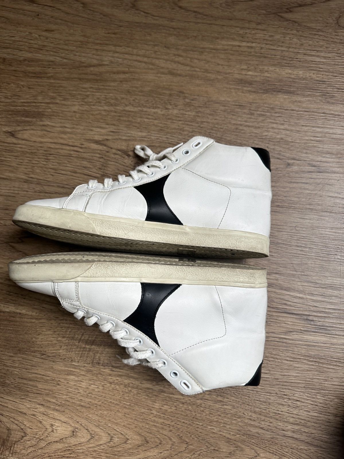 Celine × Hedi Slimane Celine Triomphe High top Leather Sneaker
