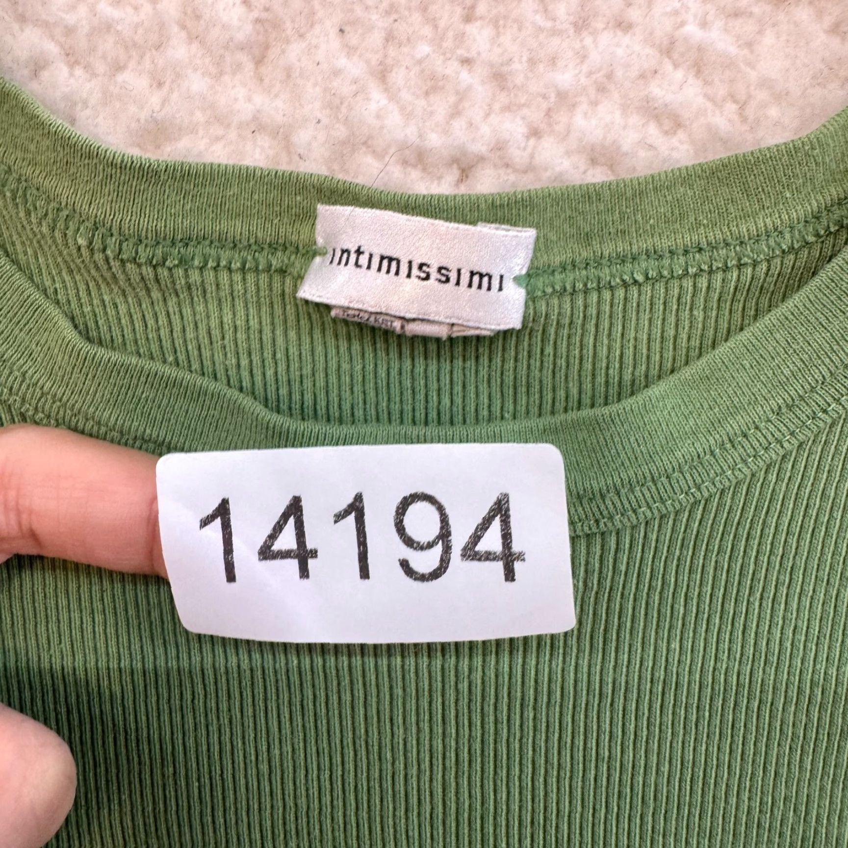 Vintage VINTAGE Intimissimi Camisole Tank Top XS Green Rib Knit Italy Shirt Womens Size XS / US 0-2 / IT 36-38 - 7 Thumbnail