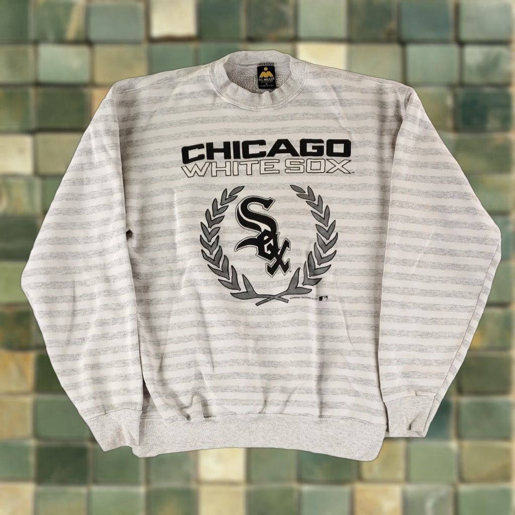 Vintage VINTAGE Chicago White Sox Sweatshirt HL Miller XL Mens White Gold 90s Pullover Made USA Size US XL / EU 56 / 4 - 1 Thumbnail