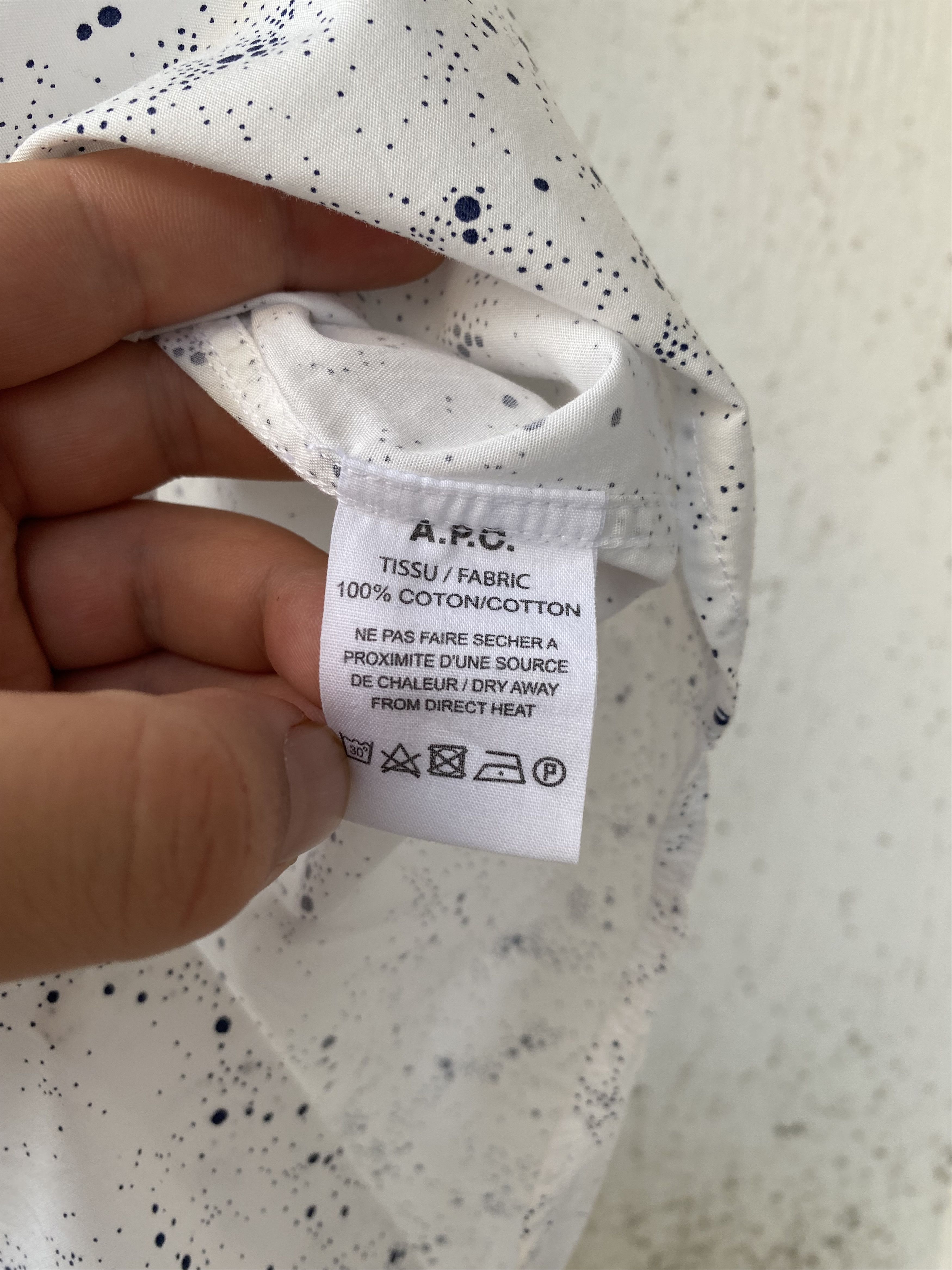A.P.C. Splattered Dot Print Shirt Size US M / EU 48-50 / 2 - 5 Thumbnail