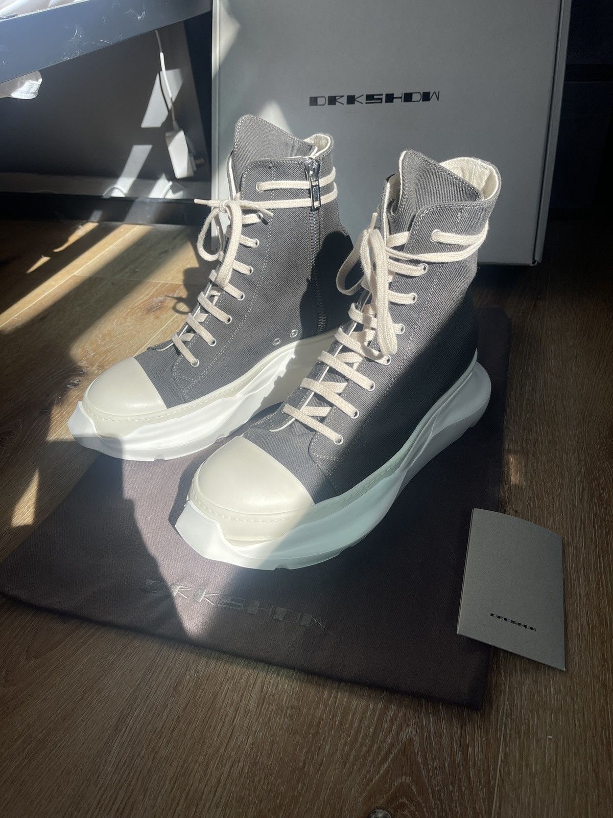 RICK OWENS DRKSHDW Black Abstract High Sneakers – TOPDROP