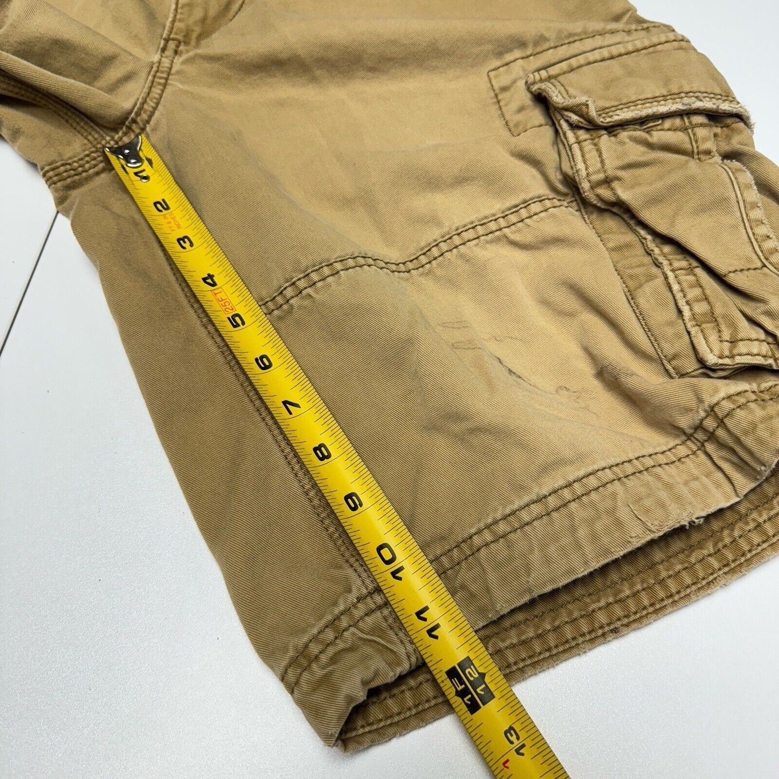 Aeropostale Vintage Aeropostale Cargo Utility Shorts Mens 31 Brown Tan P Size US 31 - 14 Thumbnail
