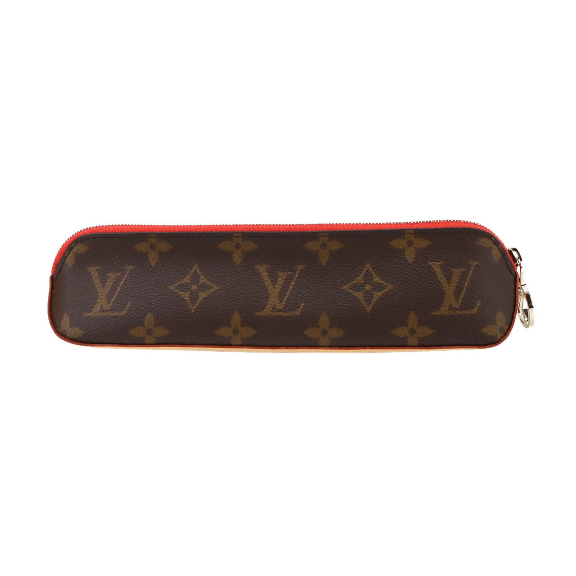 Louis Vuitton Monogram Truth Elizabeth Pen Case Brown Red Gi0009, Women's