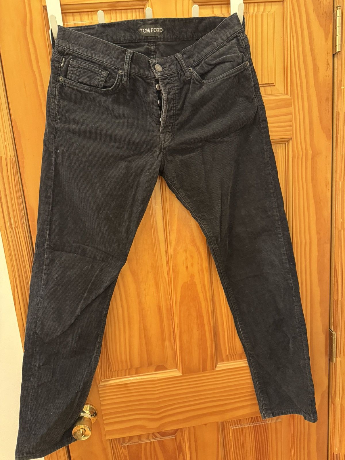 Tom Ford TF black corduroy pants Size US 33 - 1 Thumbnail