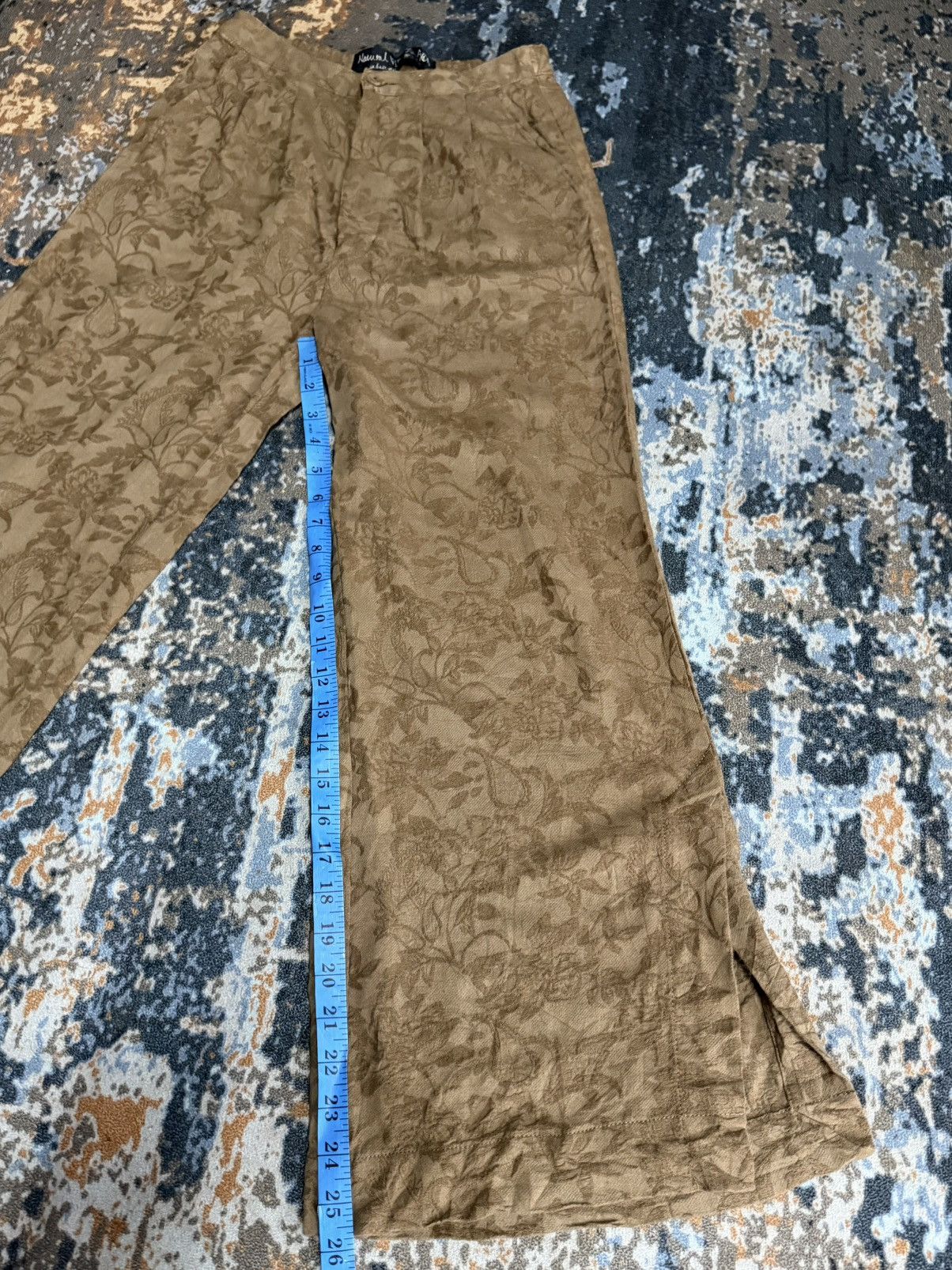 GOA Natural Vintage Goa Velvet Flower Flare Size 28" / US 6 / IT 42 - 17 Thumbnail