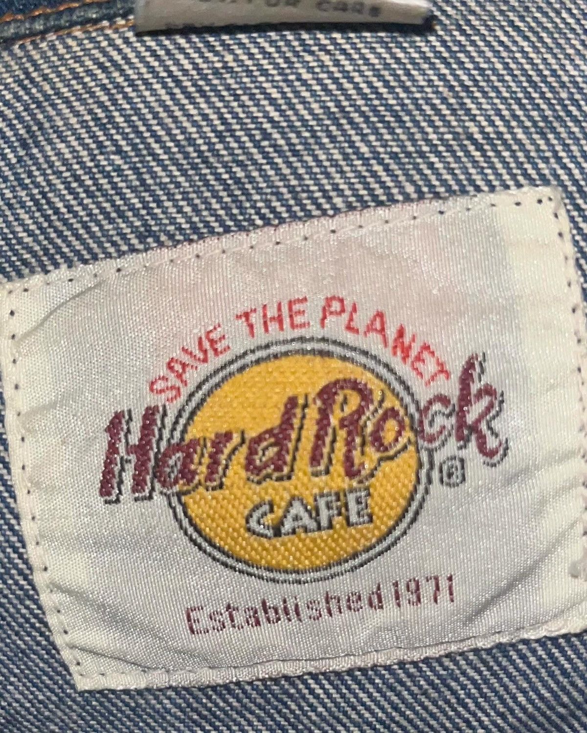 Vintage Vintage hard rock denim Jacket Size US XL / EU 56 / 4 - 4 Thumbnail