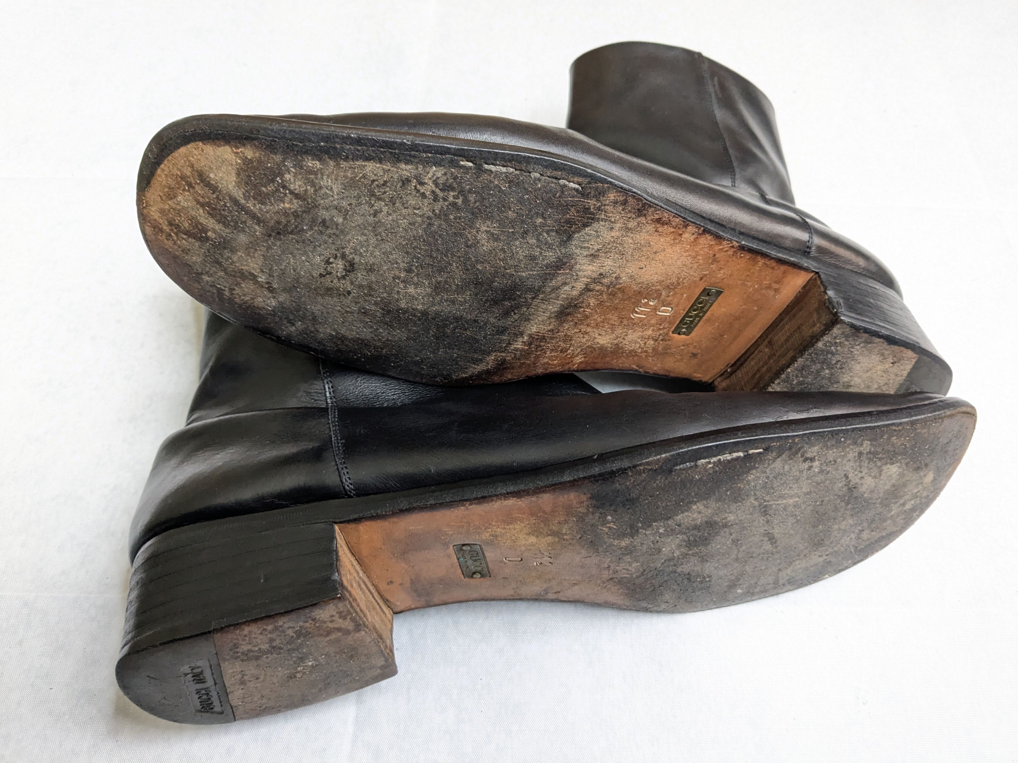 Gucci Gucci Side Zip Boots Black 12 Leather Size US 12 / EU 45 - 14 Thumbnail