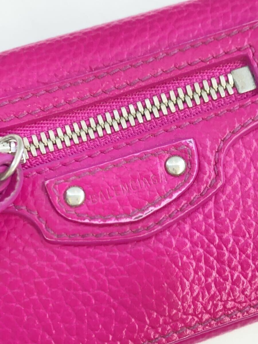 Balenciaga Balenciaga Leather Tri-Fold Wallet Pink Size ONE SIZE - 3 Thumbnail