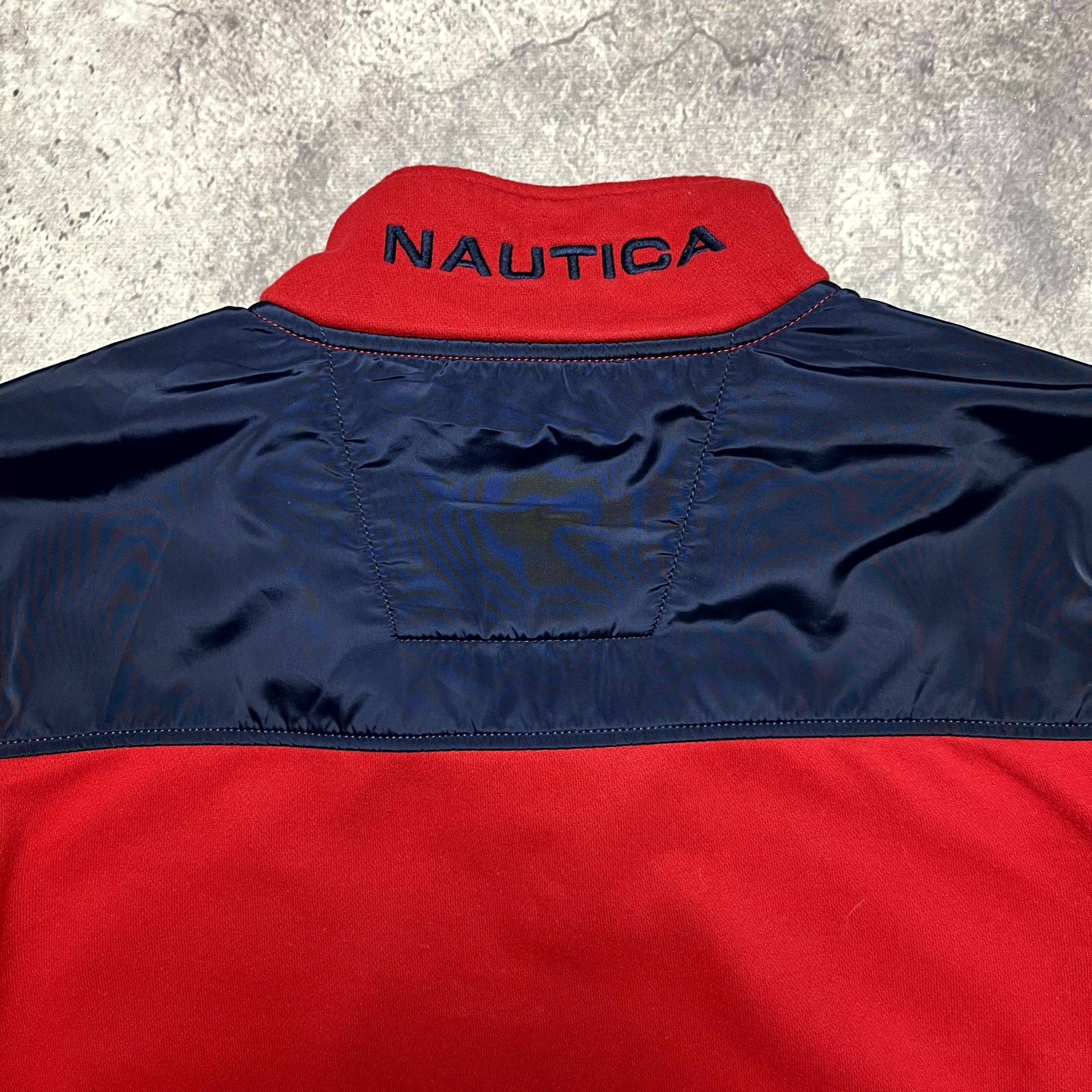 Nautica Nautica Red 1/4 Zip Fleece Pullover Embroidered Logo Size M Size US M / EU 48-50 / 2 - 7 Thumbnail