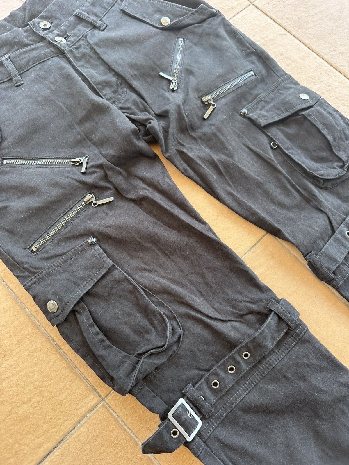 If Six Was Nine × Le Grande Bleu (L.G.B.) × semanticdesign Semantic Design Bondage Double Waist Flare pants Size US 32 / EU 48 - 3 Thumbnail