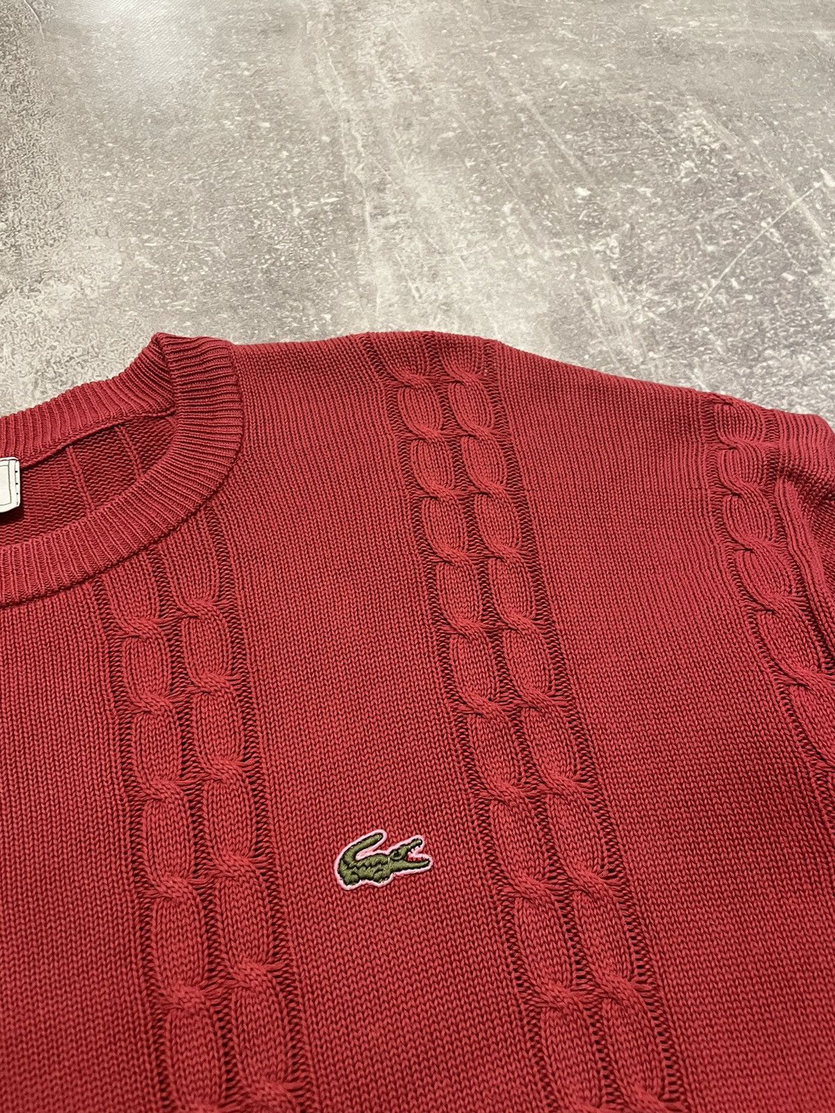 Lacoste Vintage Lacoste Cable Knit Sweater 90s Size US XL / EU 56 / 4 - 10 Thumbnail