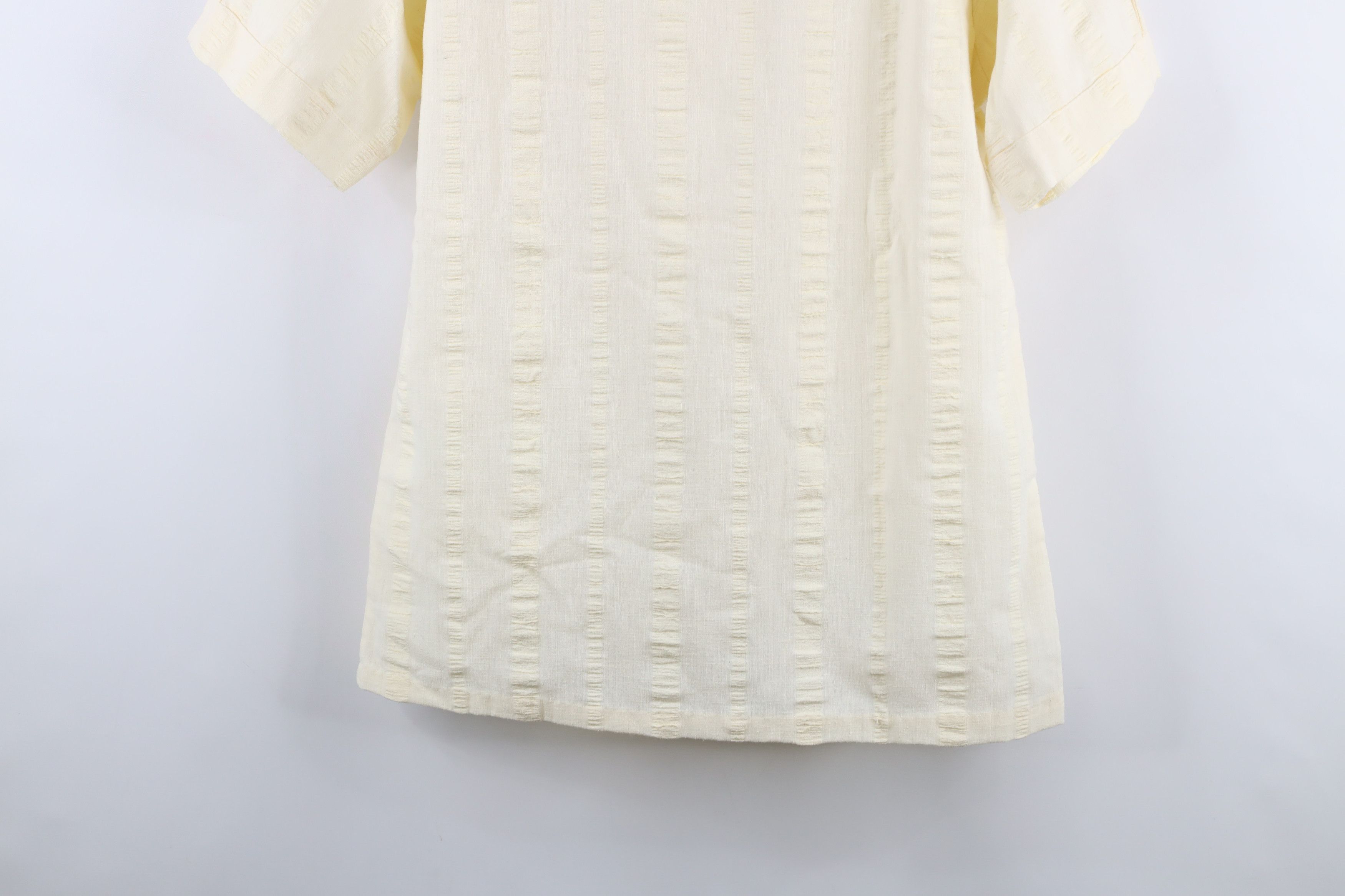 Vintage Vintage 60s 70s Streetwear Collar Henley Shirt Cream USA Size US M / EU 48-50 / 2 - 10 Thumbnail