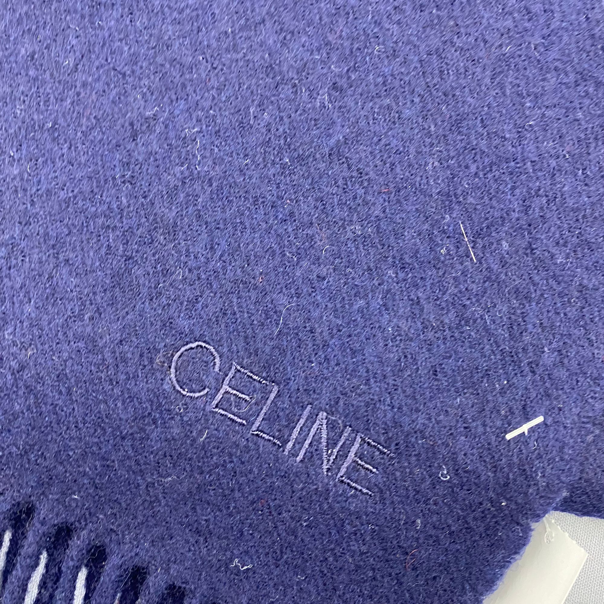 Celine Vintage Celine Scarf Muffler Wool Fringe Winter Scarves Size ONE SIZE - 4 Thumbnail