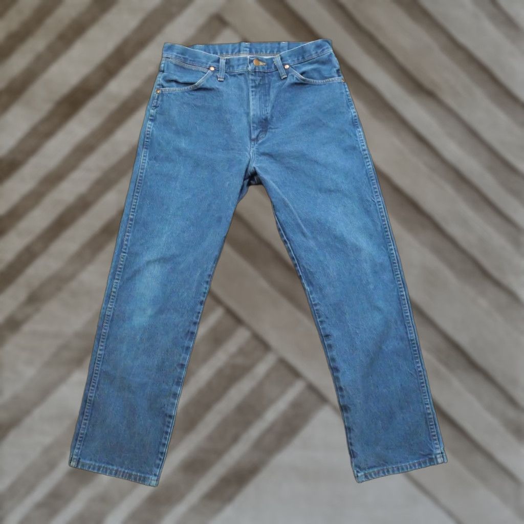 Wrangler VINTAGE Wrangler Jeans Mens 38x30 Blue Denim Pants Cowboy 13MWZ GK Straight Jeans Mens Blue 13MWZ Cowboy Theme Pockets Size US 36 / EU 52 - 1 Thumbnail