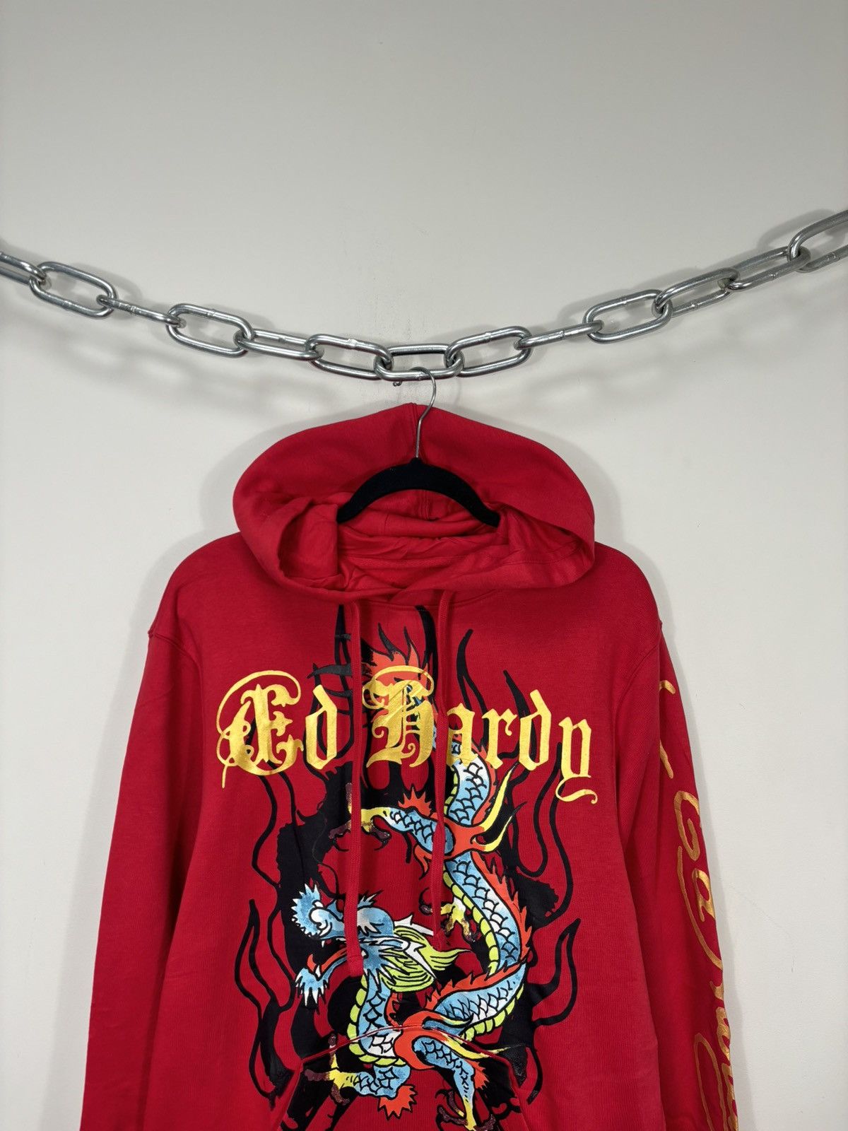 Ed Hardy Ed Hardy Y2K Chinese Dragon Big Logo NEW Red Hype Hoodie Size US S / EU 44-46 / 1 - 3 Thumbnail