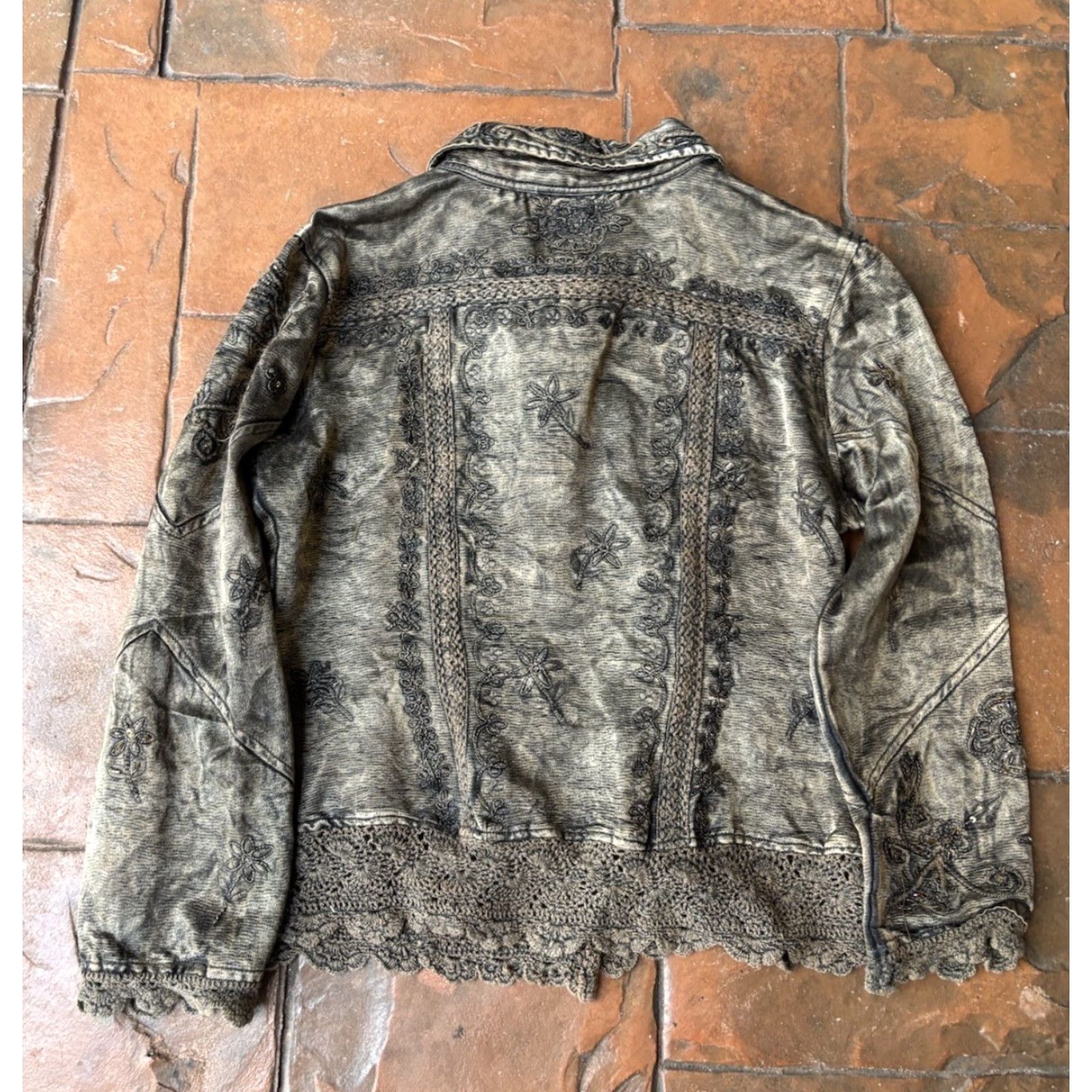 Vintage VINTAGE Flashback Embroidered Beaded Jacket Women’s Large Bohemian Jacket Size L / US 10 / IT 46 - 3 Thumbnail