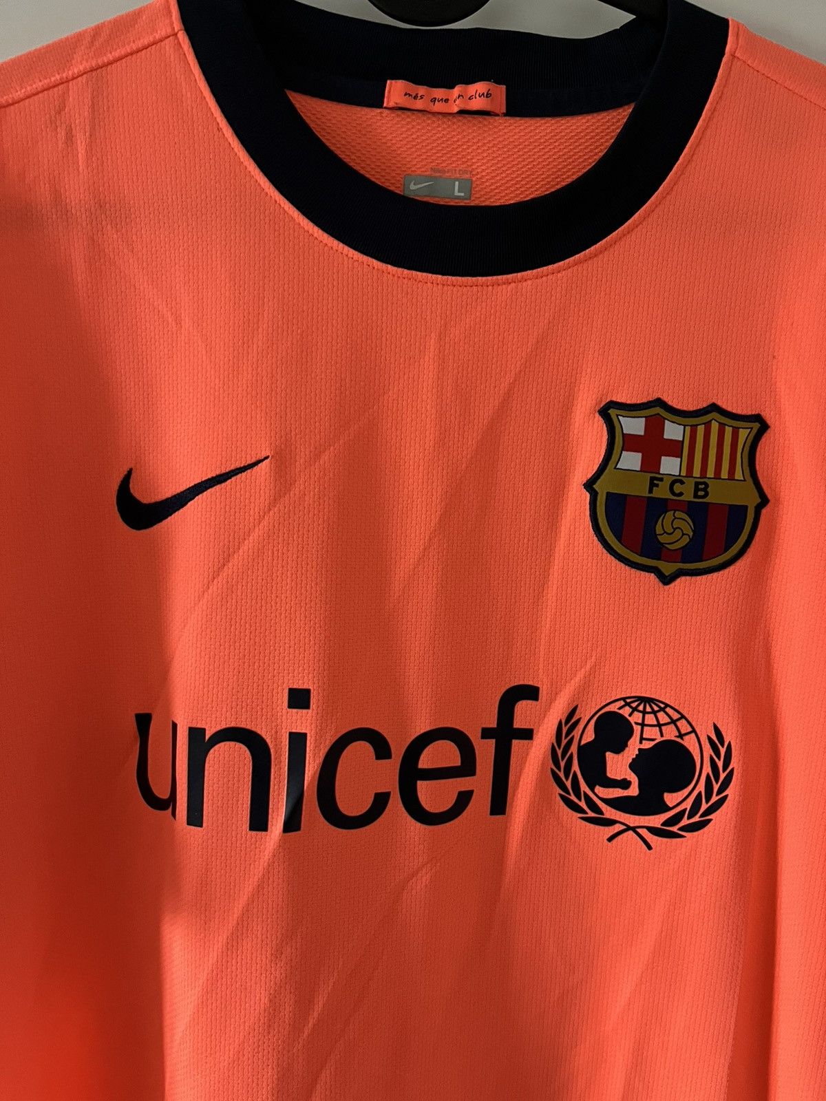 Nike Barcelona nike 2009/2010 away Messi Soccer Jersey Size US L / EU 52-54 / 3 - 7 Thumbnail